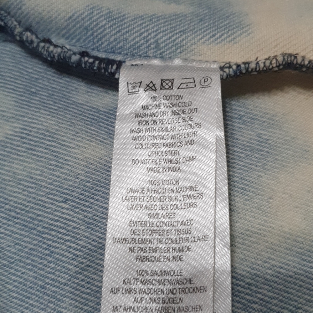 French Connection Indigo Marble Denim Cotton Dress - Picture 5 of 7